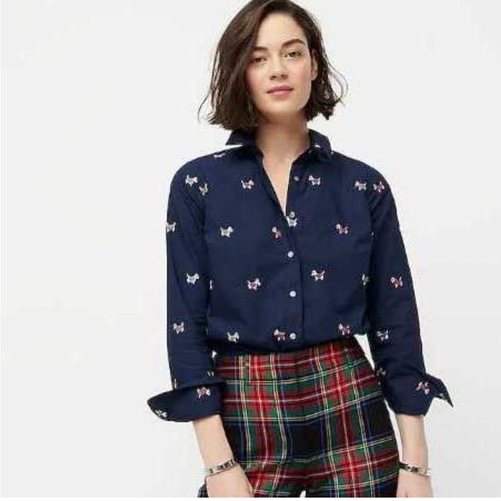 J. Crew Scottish Terrier button down